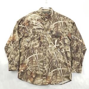 Game Winner Hunting Shirt Mens Medium Brown Cotton Advantage Max 4 HD Camouflage